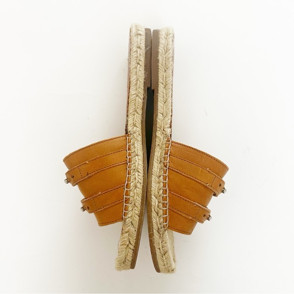 The Rag & Bone Jules Espadrille Slide Sandal Cognac Tan Size 38 / 8 NEW - Picture 3 of 10